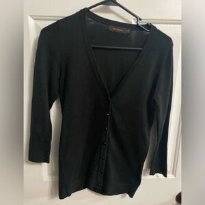 The Limited Black Button-Up Cardigan